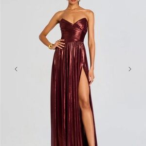 Retrofete Strapless Metallic Waldorf Dress